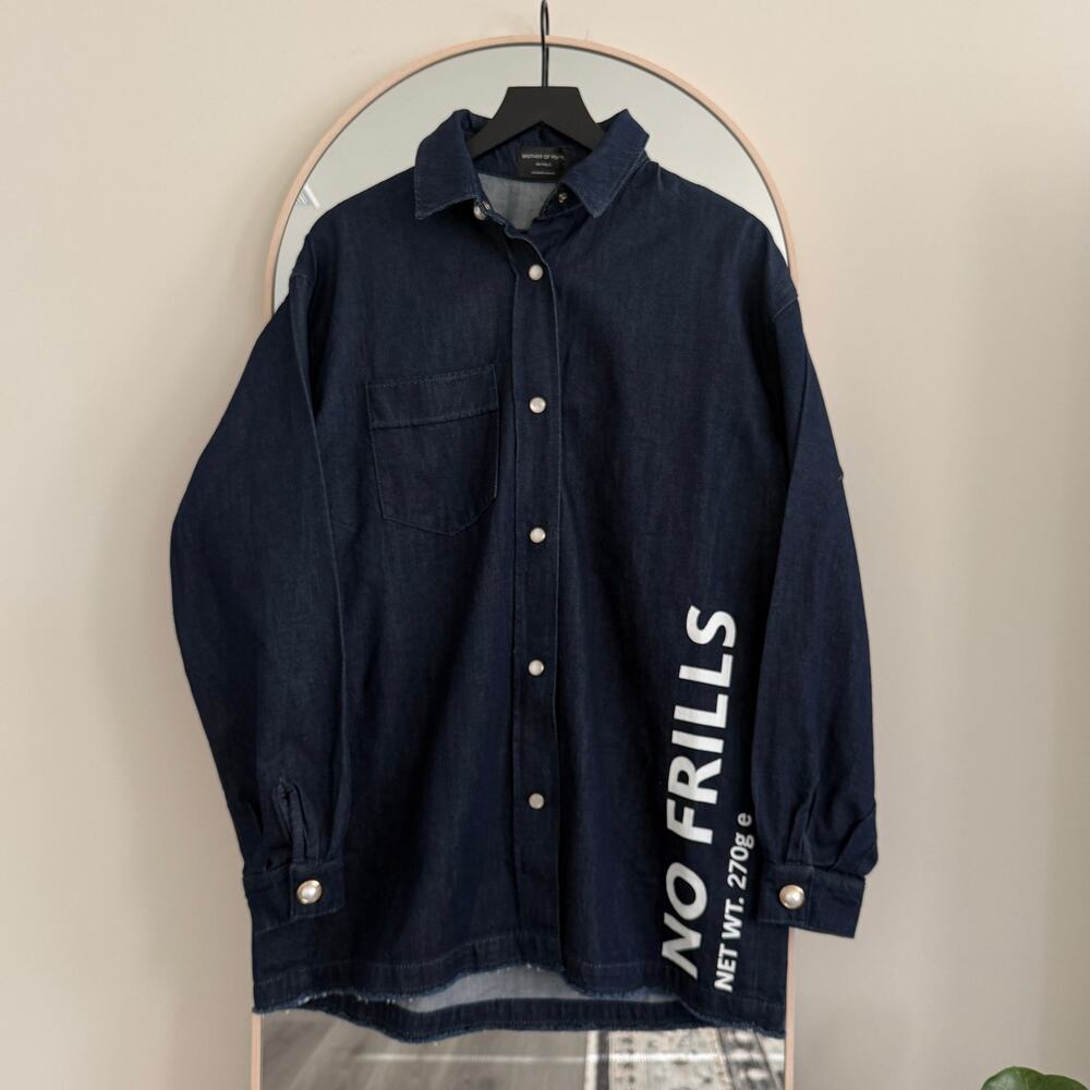 RARE NWT Mother of Pearl Donna Denim Shirt Dark Indigo